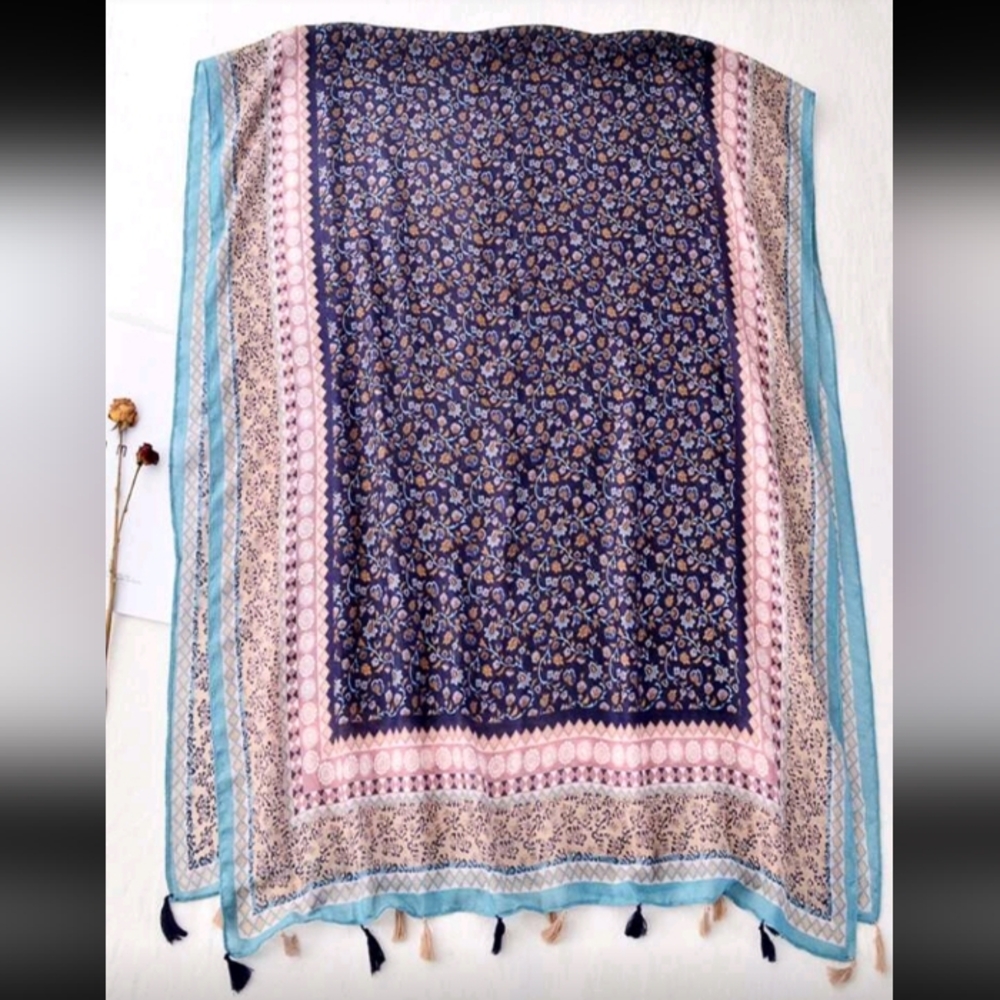 Boho Floral Geometric Patterned Spring Summer Lig… - image 5